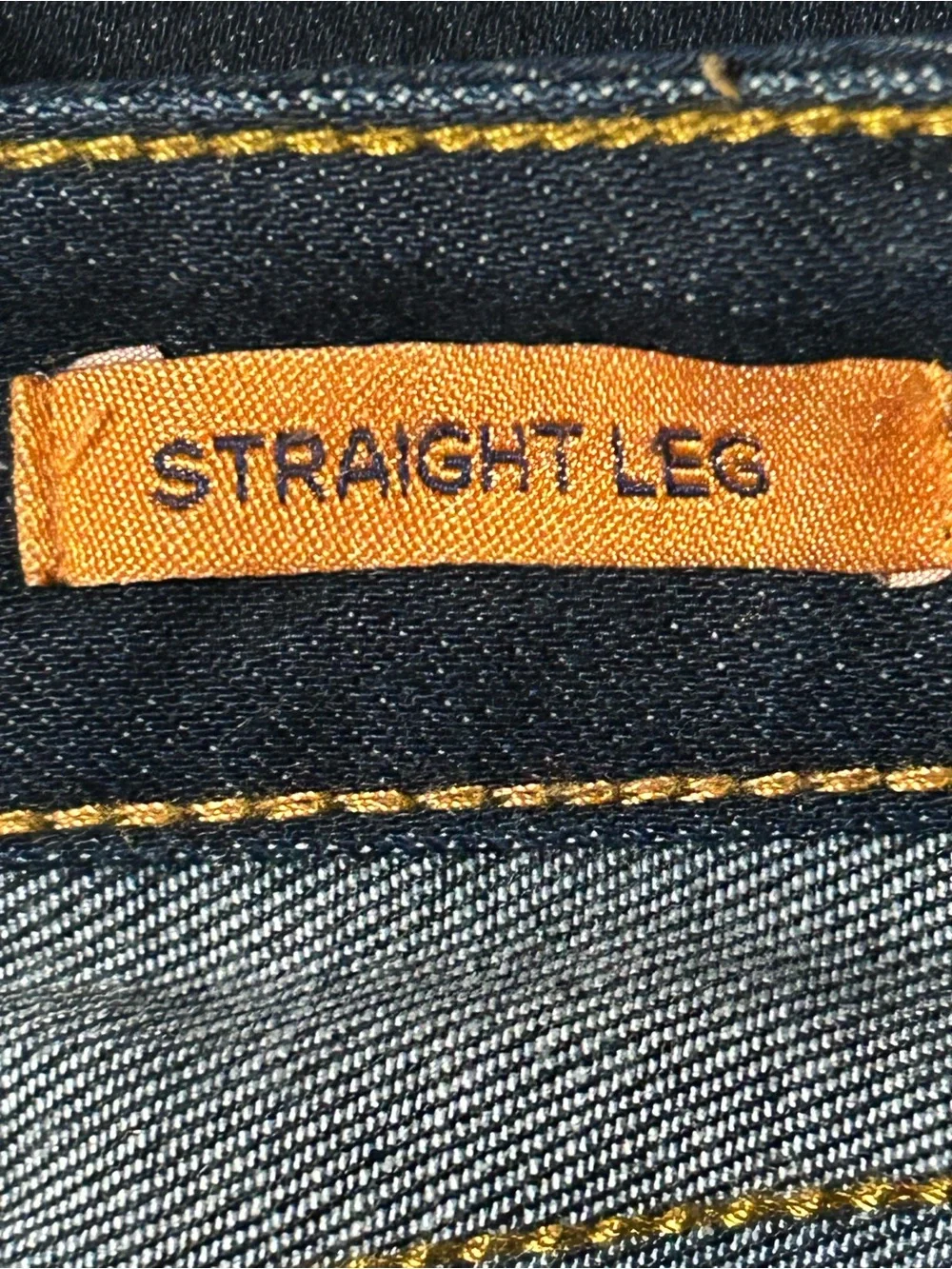 Tory Burch Straight Leg Jeans Dark Wash Denim w/ Leather Logo Patch - Size 30